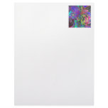 Glowing Burst of Color – Teal & Violet Deva Letterhead Template