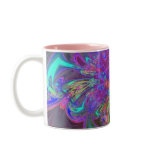 Glowing Burst of Color – Teal & Violet Deva Coffee Mugs