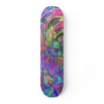 Glowing Burst of Color – Teal & Violet Deva Skateboards