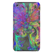 Glowing Burst of Colour – Teal & Violet Deva iPod Touch Cases