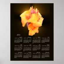 Glowing Canna Lily calendar ~ print