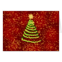 Glowing Christmas Tree Card