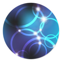 Glowing Circles Round Sticker