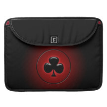 Glowing club card suit MacBook pro sleeves