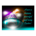 Glowing Easter Eggs Postcard