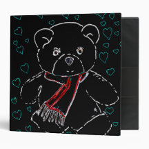 Glowing Edge Teddy Bear Love Binder