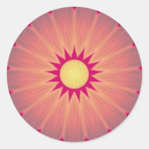 Glowing Flower Kaleidoscope2 Sticker