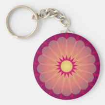 Glowing Flower Kaleidoscope Keychain