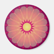 Glowing Flower Kaleidoscope Magnet