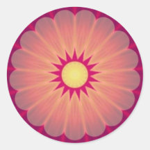 Glowing Flower Kaleidoscope Sticker