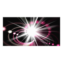 Glowing Fractal Lens Burst - The Coolest Photo Card Template