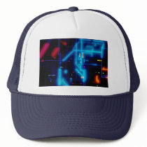 Glowing graphic circuit board hat