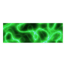 Glowing Green Abstract Electricity Business Card