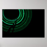 Glowing green mechanics poster