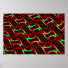 Glowing Green Print