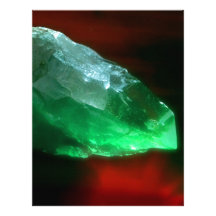 glowing green quartz crystal letterhead design
