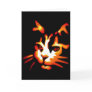Glowing Halloween Cat Face Greeting Card