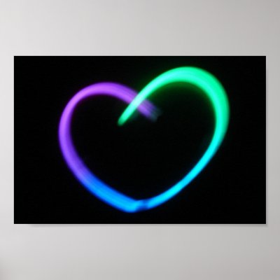 Glowing Heart Posters by caitlininpink