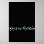 Glowing Hearts on Black