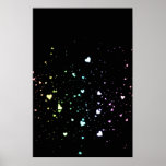 Glowing Hearts on Black