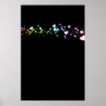 Glowing Hearts on Black