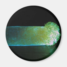 Glowing luminous pill refrigerator magnet