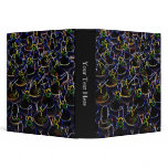 Glowing Neon Rubber Ducks Cute Binder