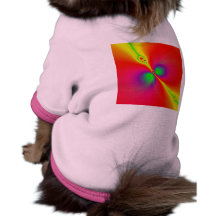 Glowing Oranges and Reds Fractal Art Doggie T-shirt