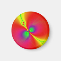 Glowing Oranges and Reds Fractal Art Refrigerator Magnets