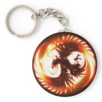 glowing phoenix key chain