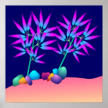 Glowing plants poster