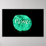 Glowing power rock print