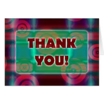 Glowing Target Rings Thank You shiny Fruit Punch cards