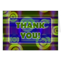 Glowing Target Rings Thank You Tropical Beams cards