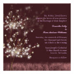Glowing Twilight Dandelion Fall Wedding Invites