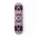 Glowing White and Purple Abstract Skateboard