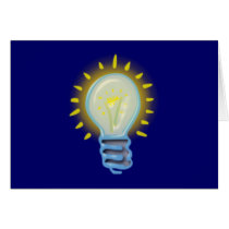 glühbirne light bulb grußkarte