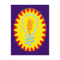 Glühbirne light bulb postkarten
