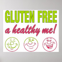 Gluten Free A Healthy Me! Gluten Allergy Celiac Poster