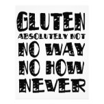 Gluten Free No Way No How Never Custom Letterhead