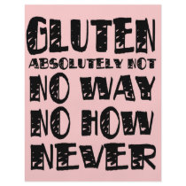 Gluten Free No Way No How Never Full Color Flyer