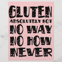 Gluten Free No Way No How Never Full Color Flyer