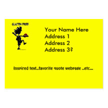 Gluten-Free Whimsy Silhouette Design Business Card Templates