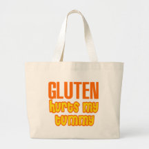 Gluten Hurts My Tummy Canvas Bags