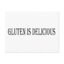 Gluten is Delicious - Clear Background Post Card