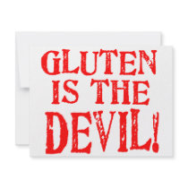 Gluten Is The Devil Personalized Invitation