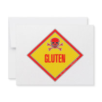 Gluten Poison Warning Personalized Invite