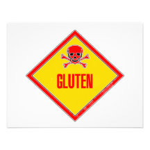Gluten Poison Warning Personalized Invite
