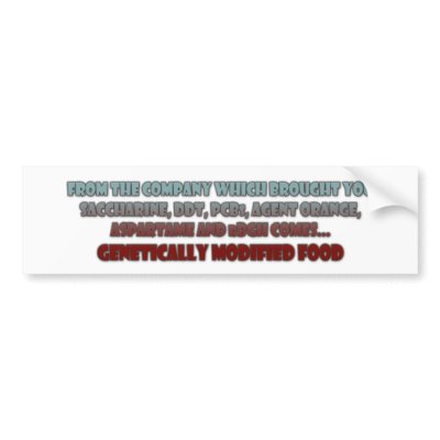 GM Foods Bumper Sticker by Chorlton