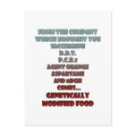 GM Foods Postcards